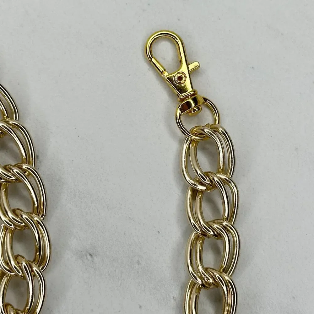 Gold Tone Double Link Chain Belt Small/Medium (S/M) ✨